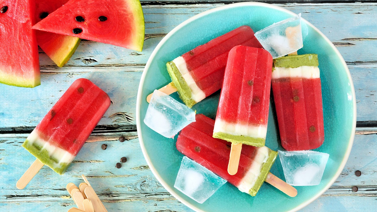 homemade ice pops on a plate