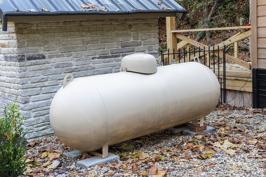 backyard propane tank