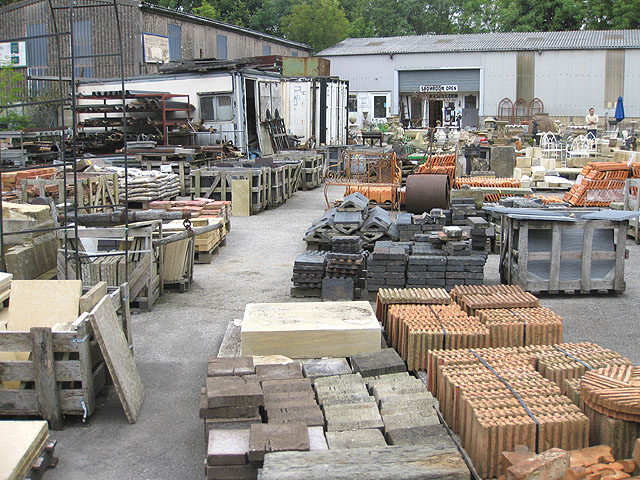 This reclamation yard offers reclaimed materials you can use to build your home