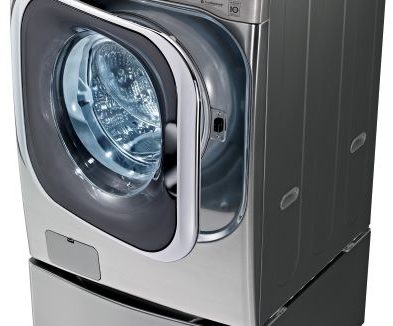 LG front-door washer's magnetic door prop