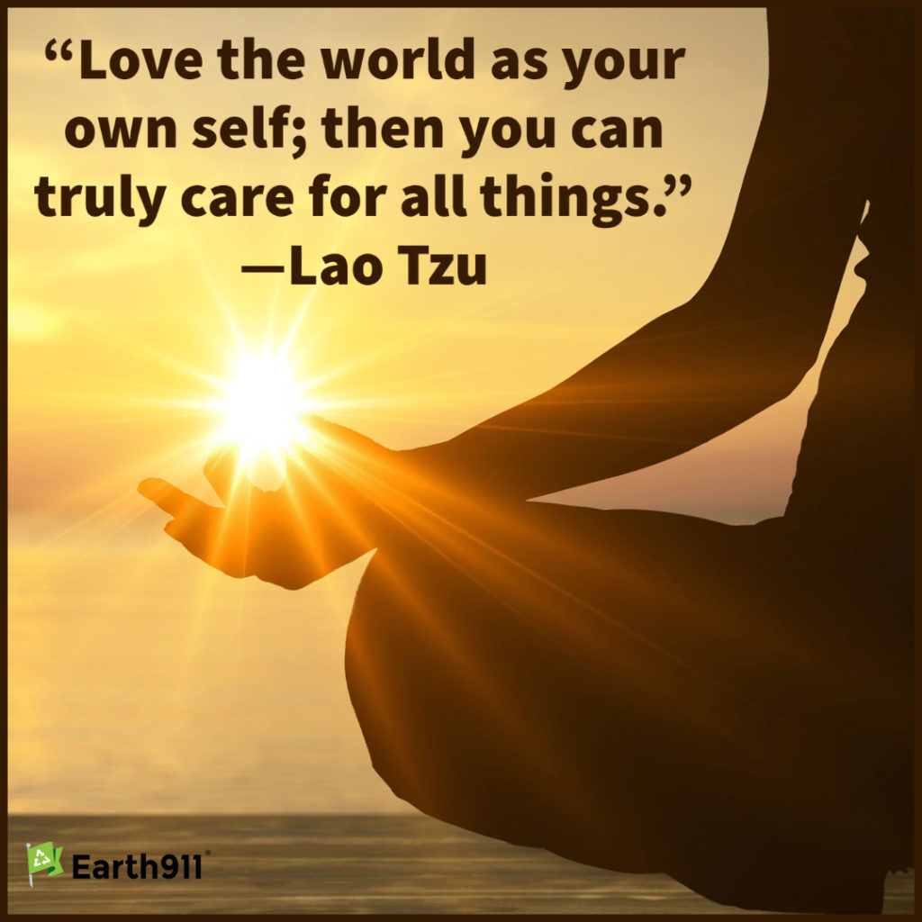 "Aimez le monde comme vous-même ;  alors vous pouvez vraiment vous soucier de toutes choses." --Lao Tseu