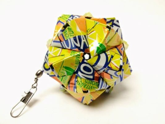 Upcycled drink can ornament