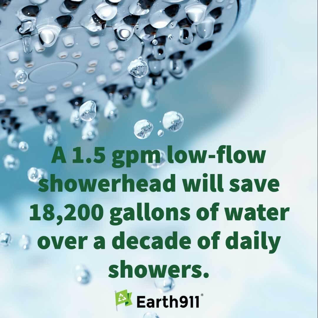 Low-flow showerhead water savings