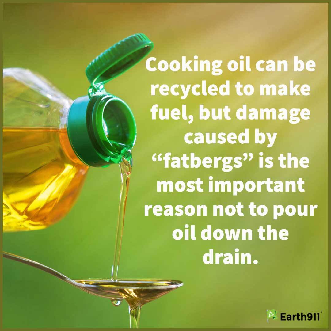 Cooking oil can be recycled