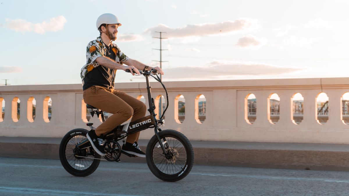 Man riding a Lectric eBike