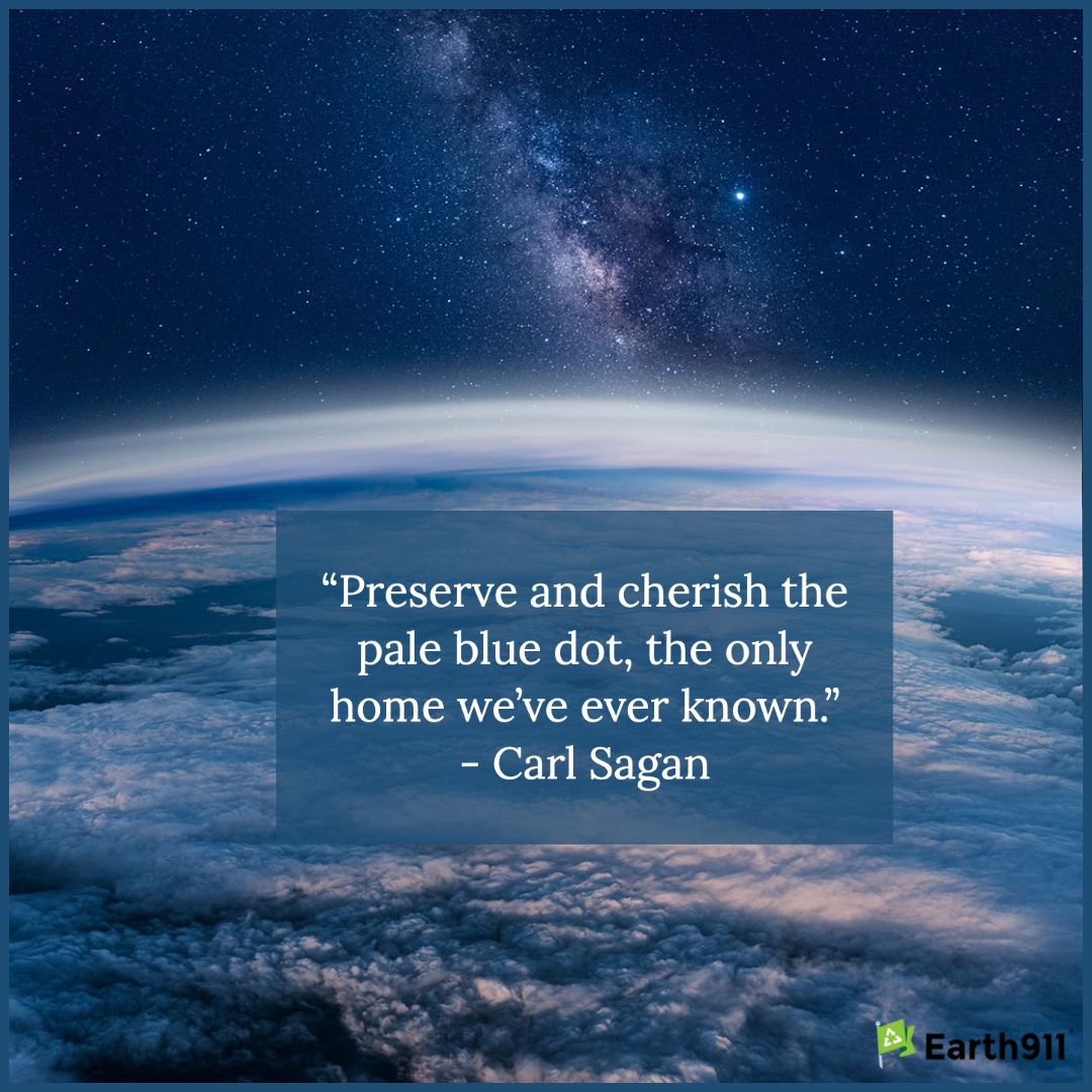 Carl Sagan: "Preserve and cherish the pale blue dot ..."
