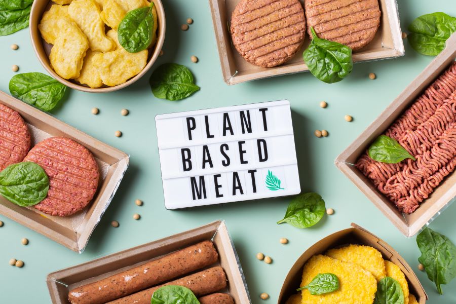 Different kinds of plant-based meats