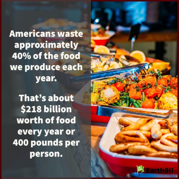 Americans waste approximately 40% of food produced annually