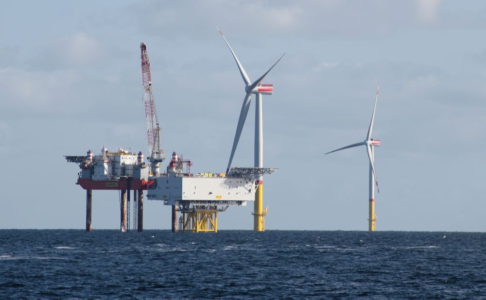 Wind farm construction in the Baltic Sea